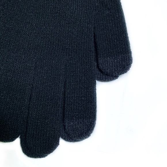 We Texting Touchscreen Gloves 2 Pair Warm Winter Stretchy Knit Black OS Unisex - Picture 5 of 16